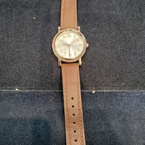 Classic Brown Leather Strap Watch